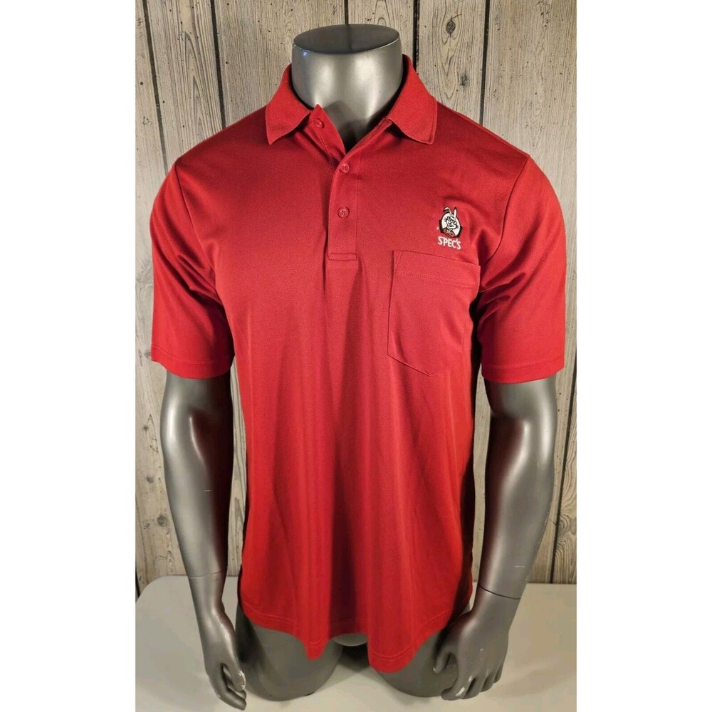Spec's Liquor Store Polo Shirt Men's XL Red Employee Core 365 Short Sleeve #2